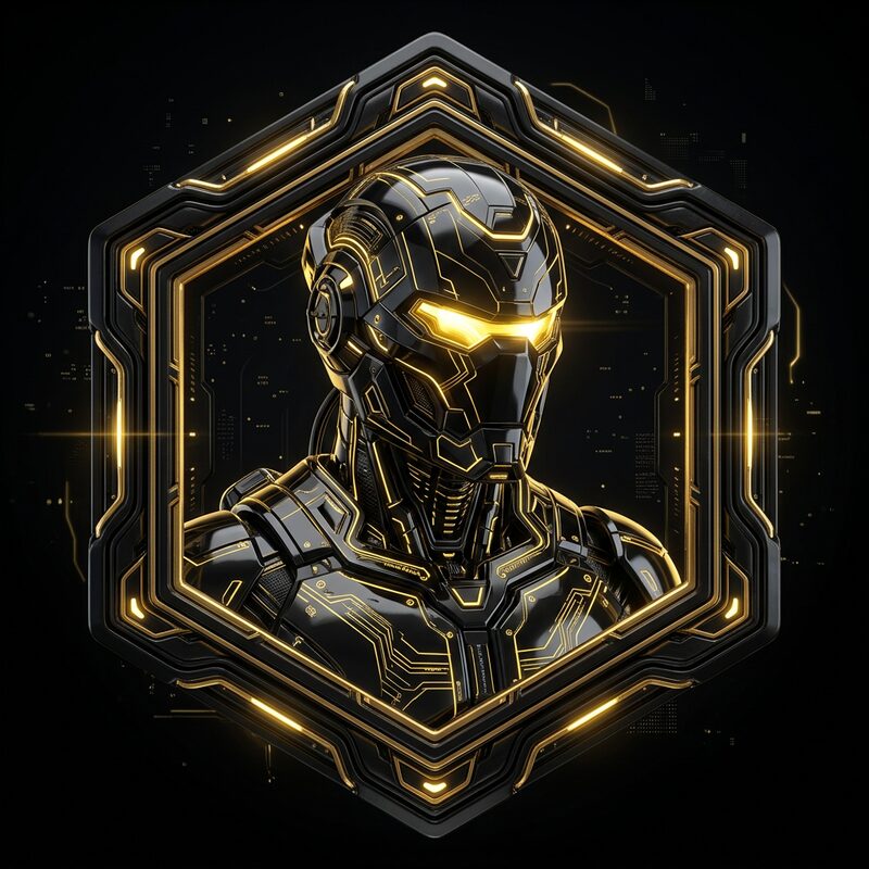 Black Agent Pass NFT, black with yellow accents